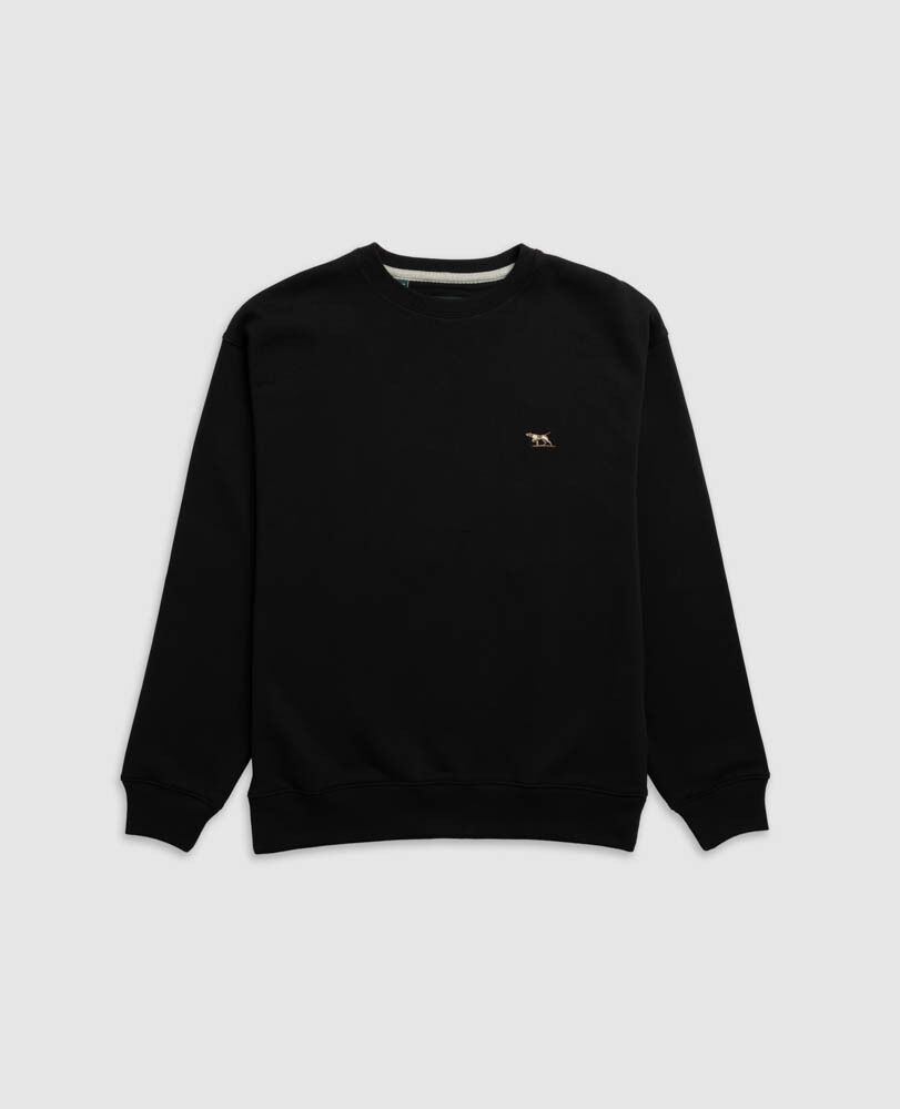 Otago Crew Neck Sweat, NOIR, Flat Lay