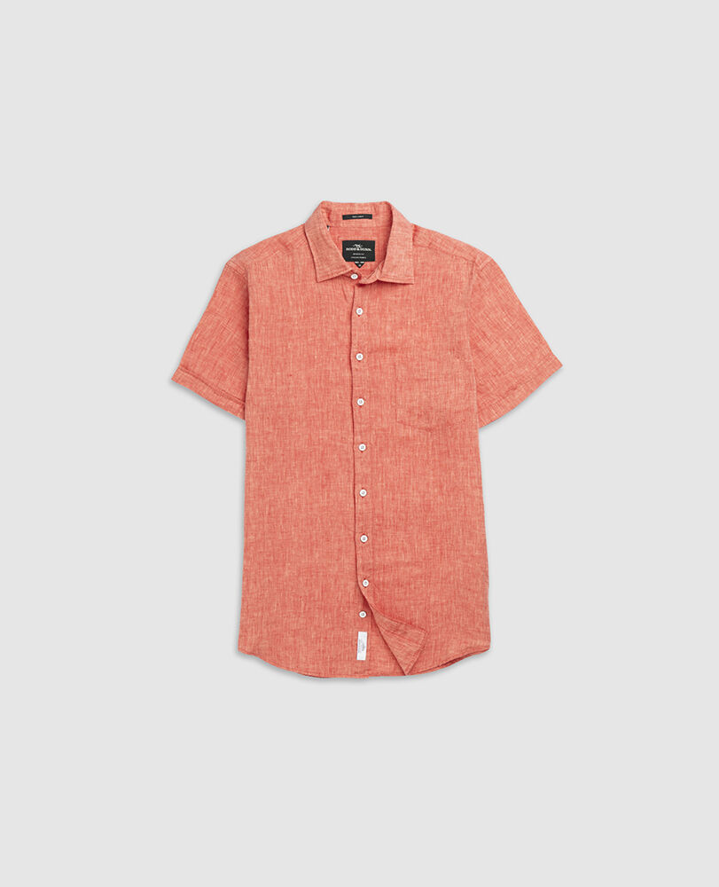 Ellerslie Sports Fit Shirt, CRIMSON, Flat Lay