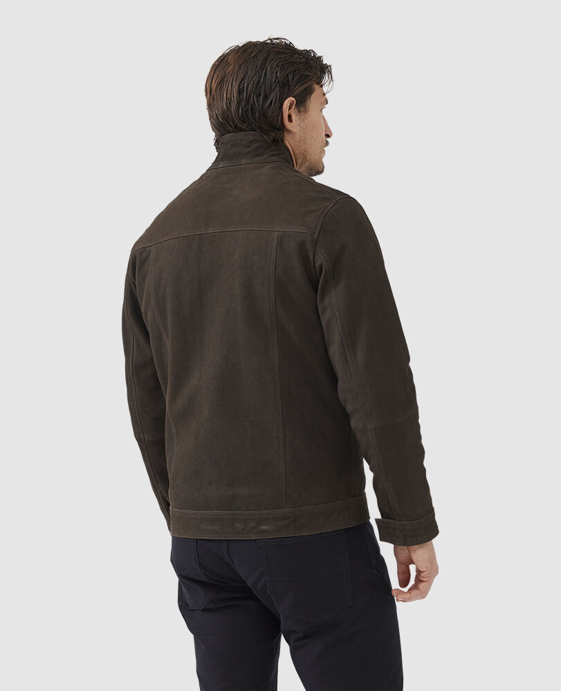 Veste en cuir Portobello, CAROUBE, Back