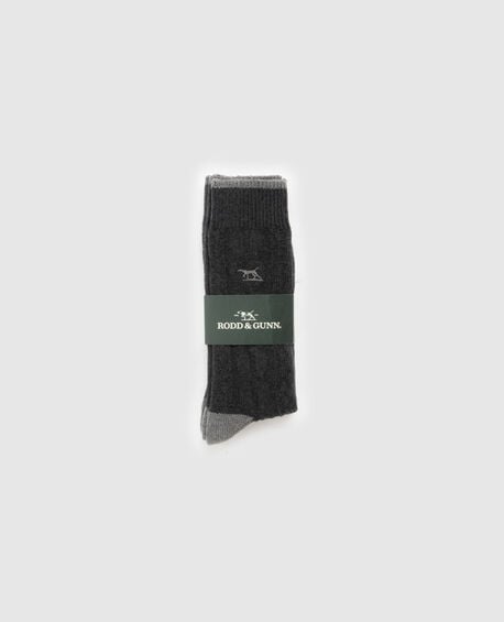 Dunedin Cable Sock 2 Pack, CARBON-CHARCOAL