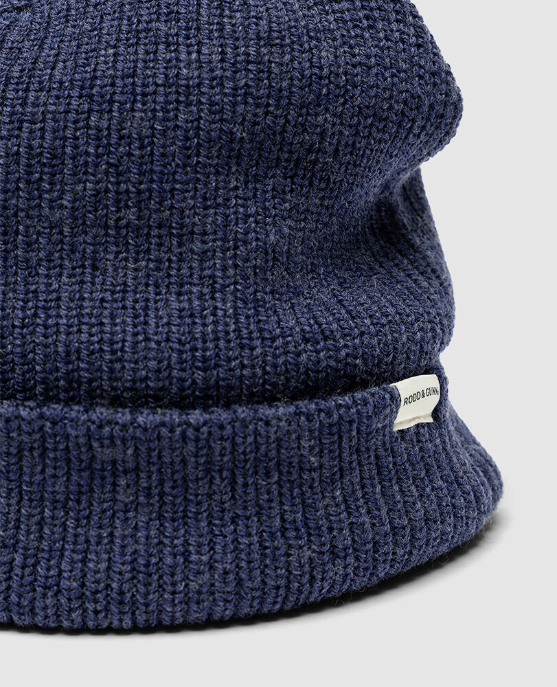 Gunn Beanie, DARK DENIM, Flat Lay