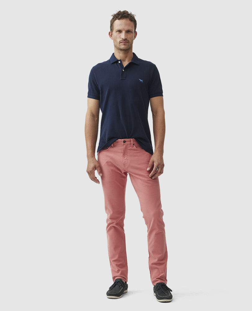 Jeans Motion 2 mit geradem Bein, KORALLE, Off Front