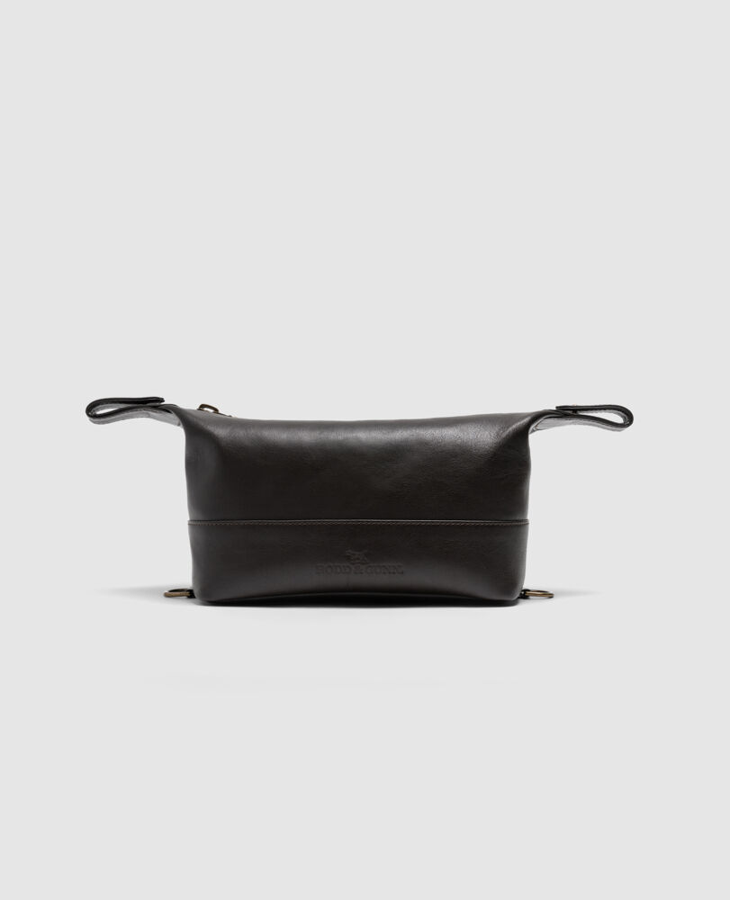 Kingston Shave Bag, CHOCOLATE, Detail 2