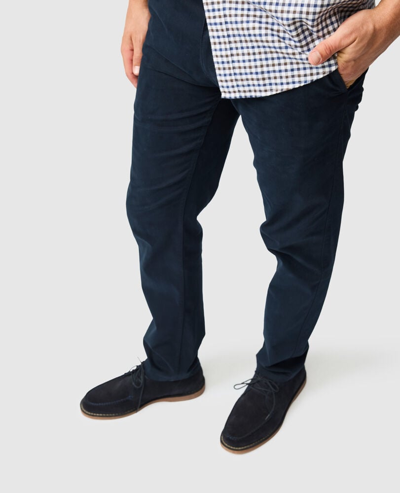 Pantalon chino droit thomas road, BLEU NUIT