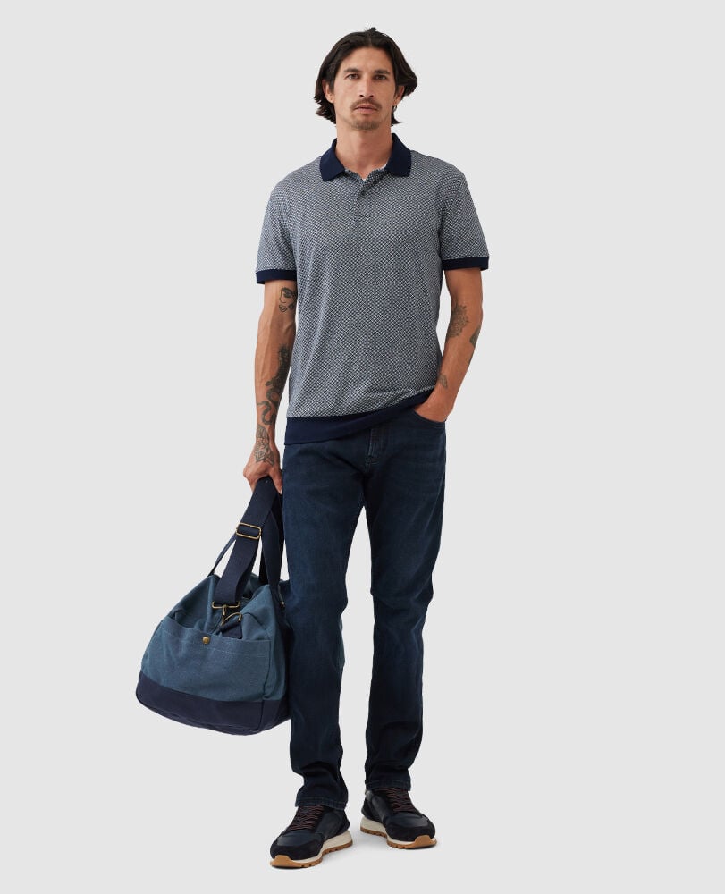 Leeson Sports Fit Polo, IRON, Off Front