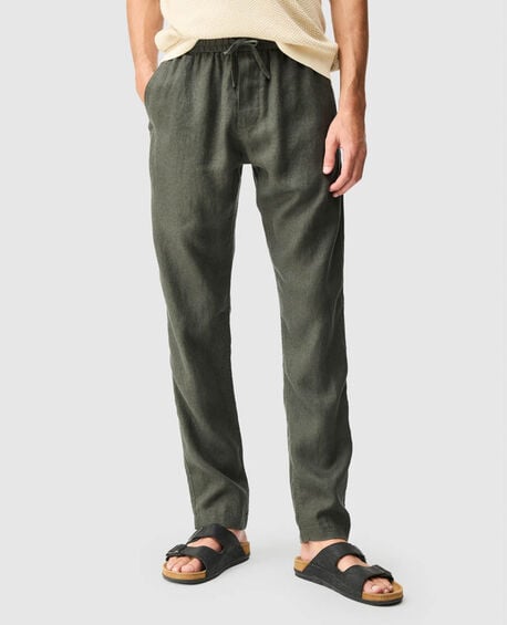 Linen Resort Pant, BAYLEAF