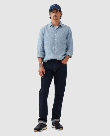 Chaffeys Sports Fit Shirt, DENIM
