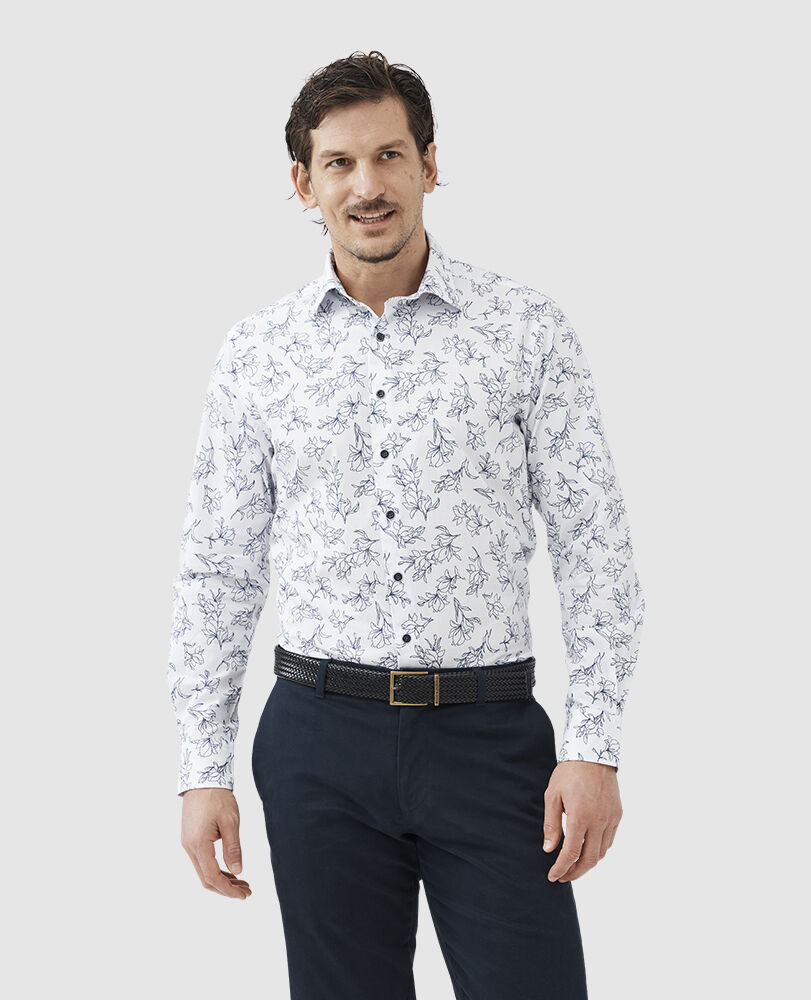 Hildersden Sports Fit Shirt, SNOW, Front