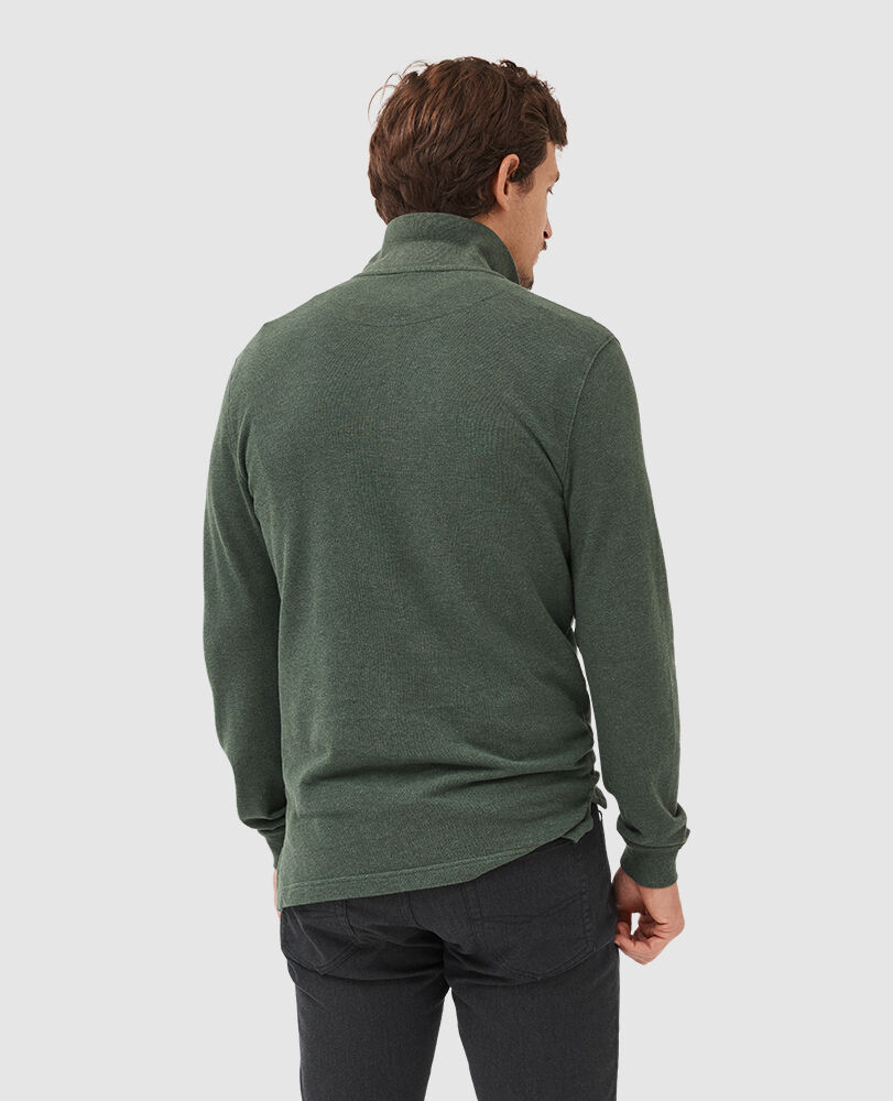 Long Sleeve Sports Fit Gunn Polo, MOSS, Back