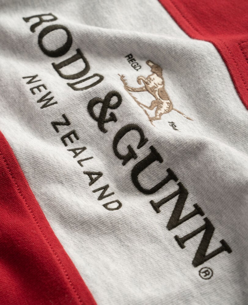 Fernmark Rugby Top, CURRANT, Detail 2