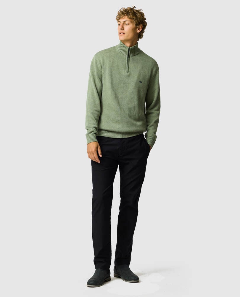 Merrick Bay Knit, THYME, Off Front