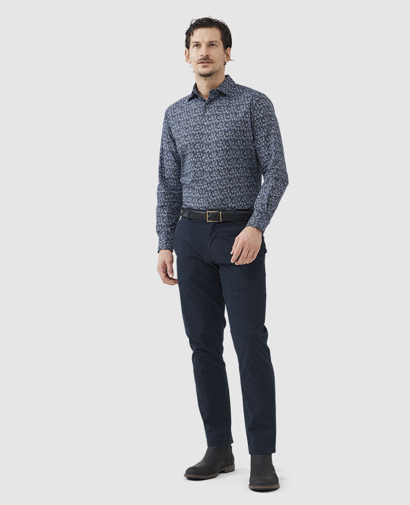 Pepin Island Sports Fit Shirt, MIDNIGHT, Off Front