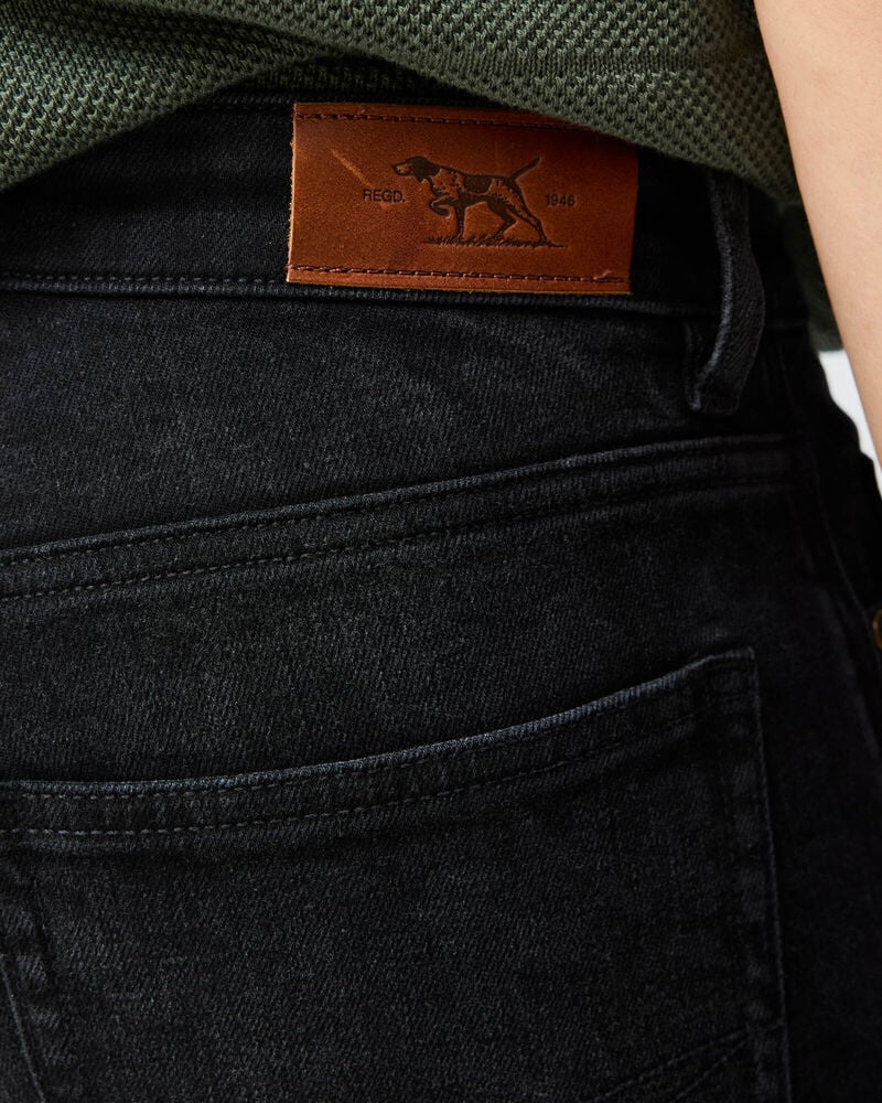 Lyell Straight Italian Denim, Used Black, Detail 3