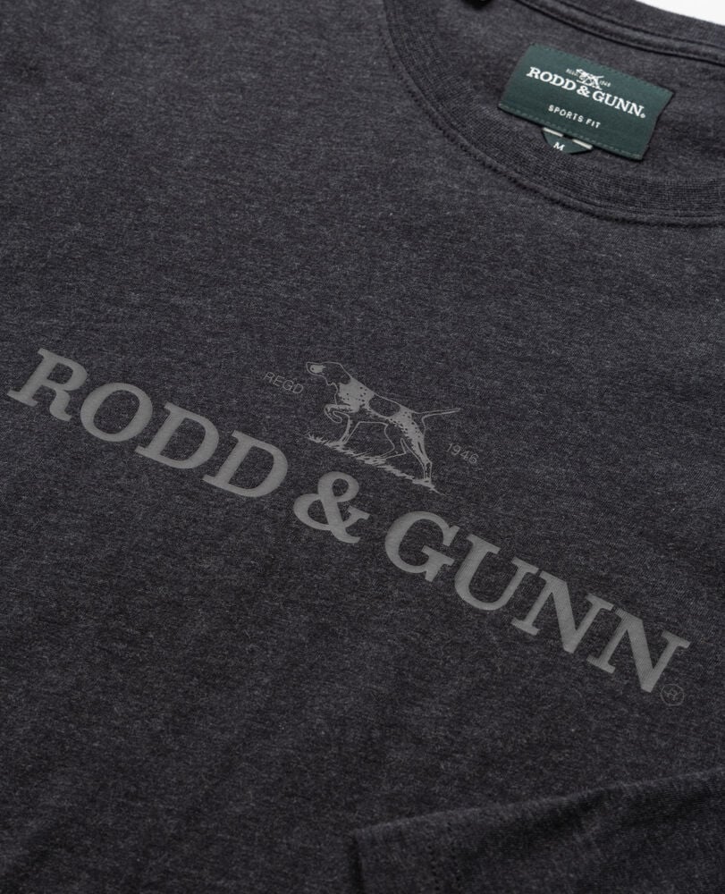 Long Sleeve Logo T-Shirt, CHARCOAL, Detail 2