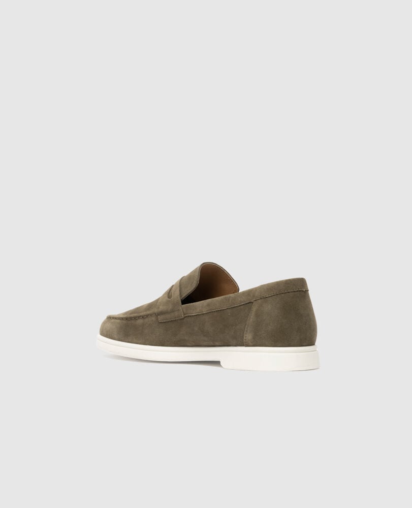 Marsden Bay Loafer, OLIVE, Flat Lay