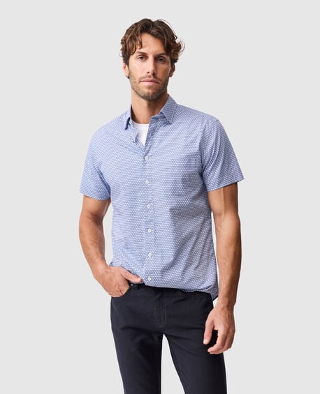 Blumine Sports Fit Shirt, INDIGO