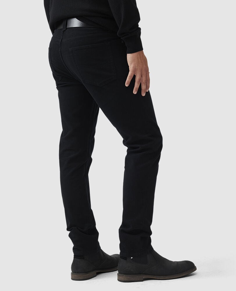 Albury Moleskin Straight Jean, NERO, Back
