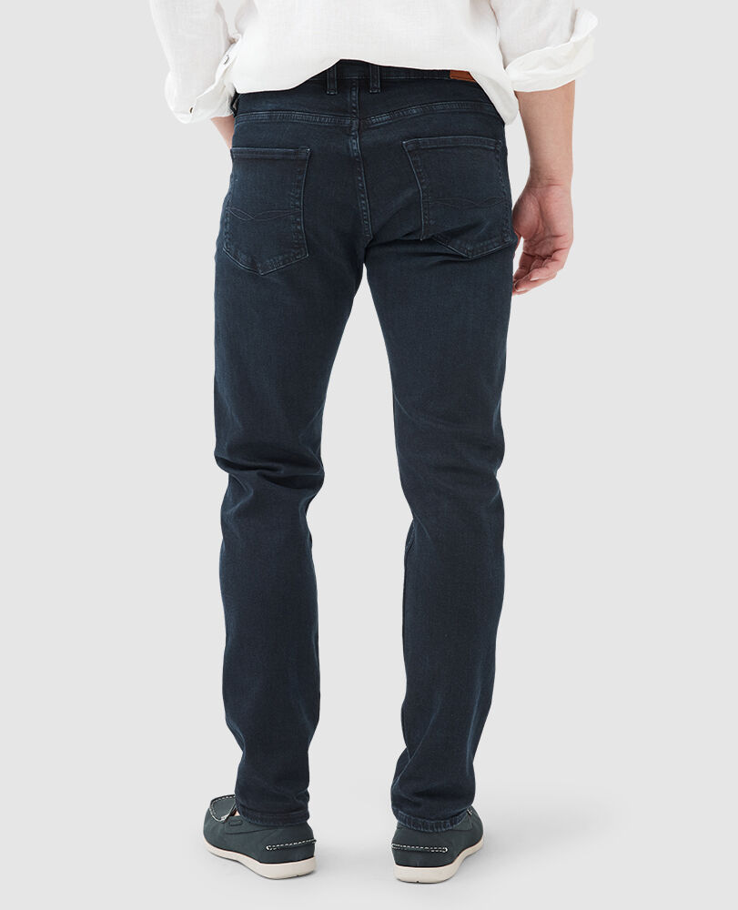 Weston Straight Italian Denim, BLUE BLACK, Back