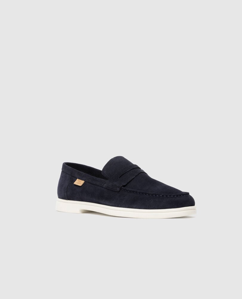 Marsden Bay Loafer, NAVY, Off Front