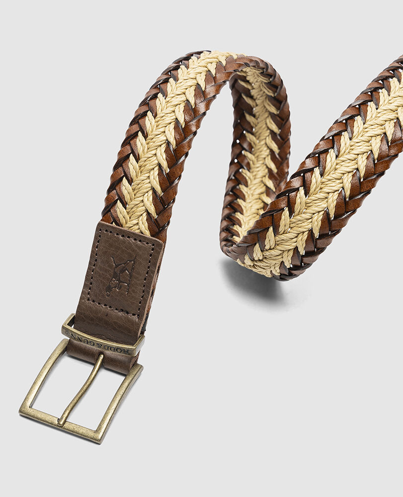 Ceinture Eastbourne Weave, COGNAC TAUPE, Back