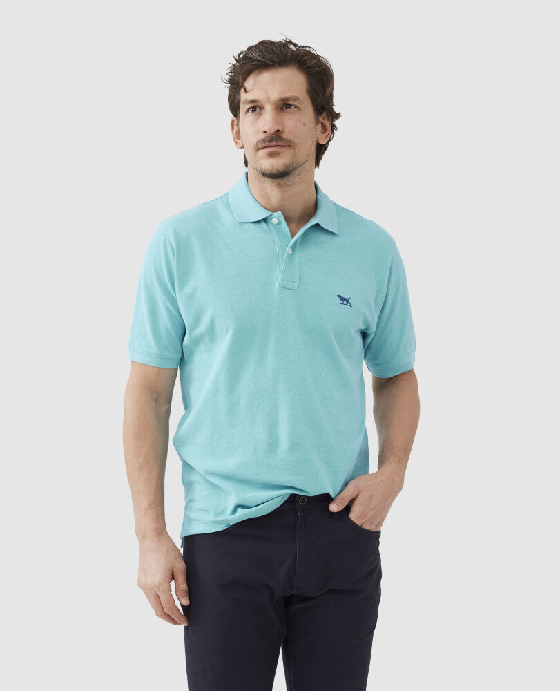 The Gunn Original Fit Polo, AQUA, Front