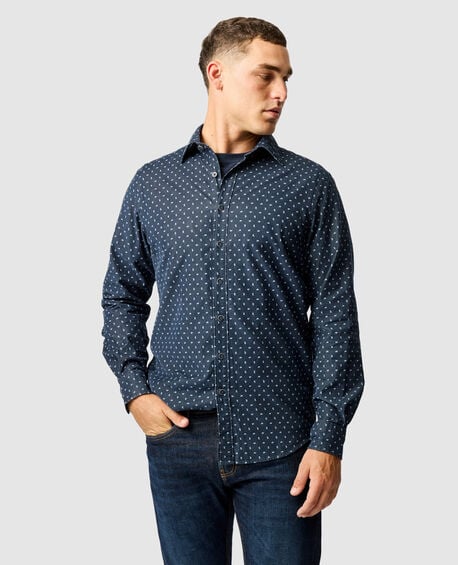 Harrington Sports Fit Shirt, BLUEBERRY
