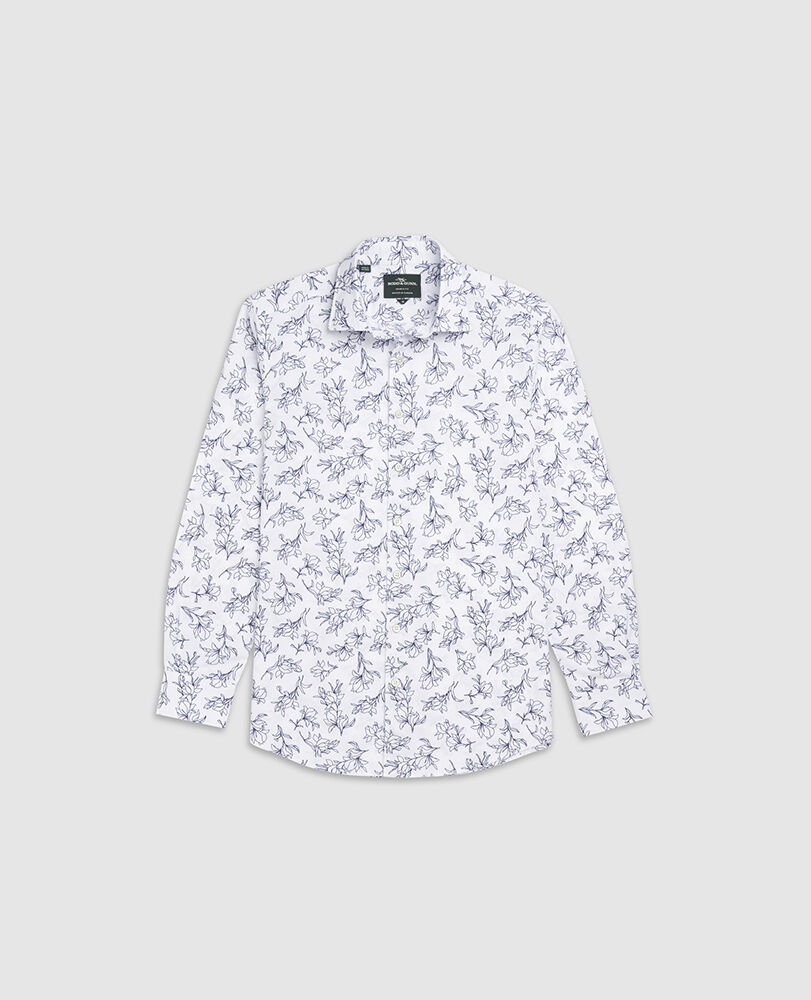 Hildersden Sports Fit Shirt, SNOW, Flat Lay