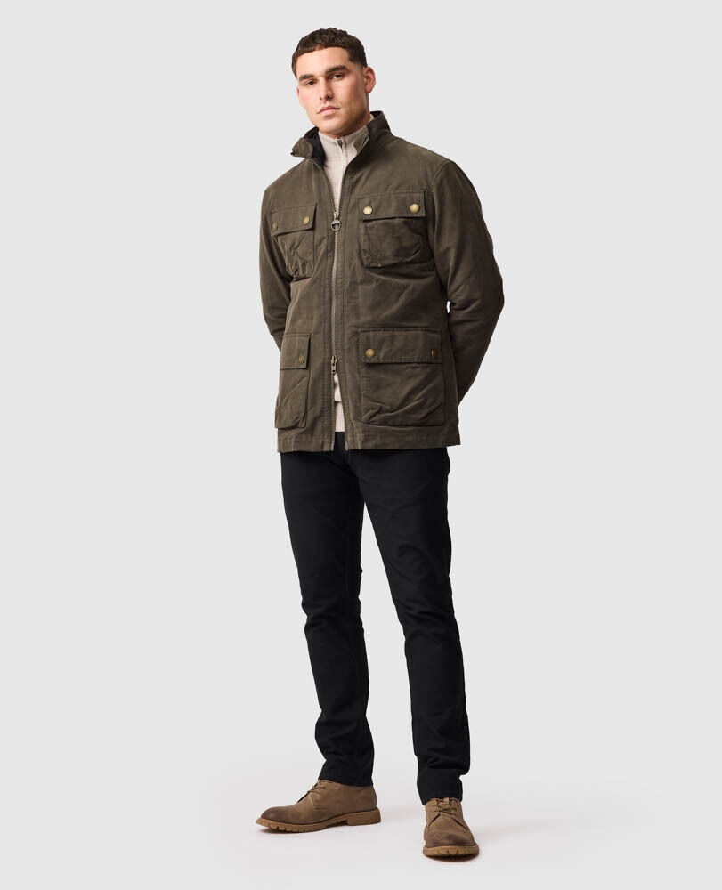 Aberdeen Jacket, DEEP OLIVE, Off Front