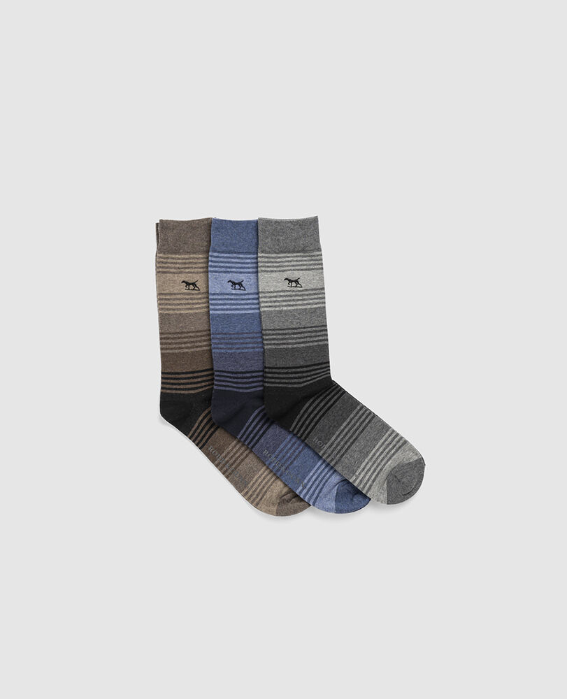 Stratford Stripes Sock 3 Pack, MULTI, Back