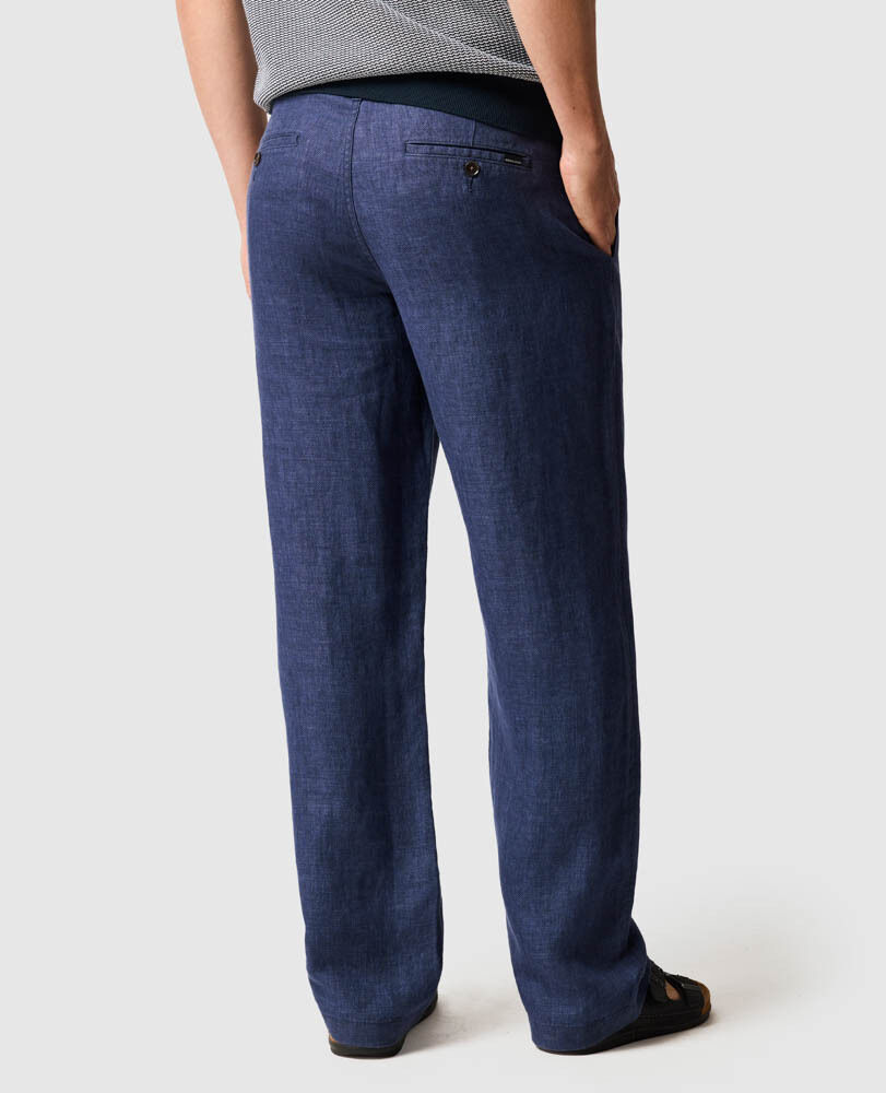 Resort Linen Pant, MARINE, Back