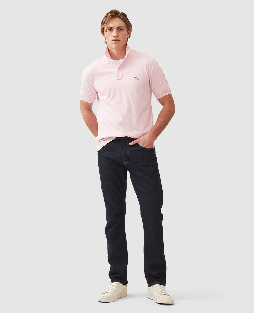 The Gunn Original Fit Polo, ROSE WATER, Off Front
