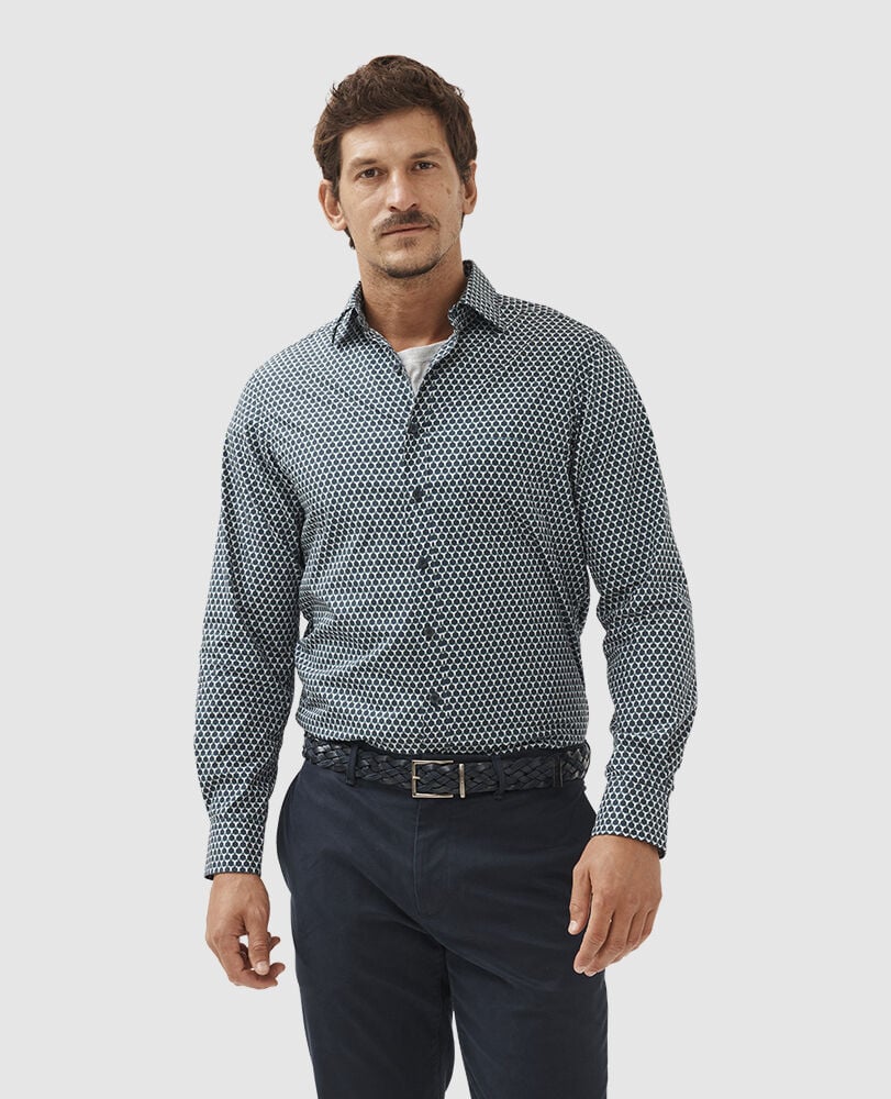 Wickham Sports Fit Shirt, PEACOCK, Front