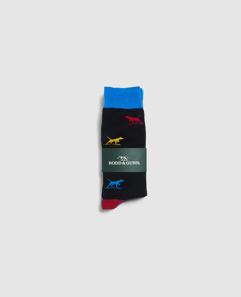 Dogs-A-Plenty Three Pack Socks, BRIGHT MULTI, Off Front