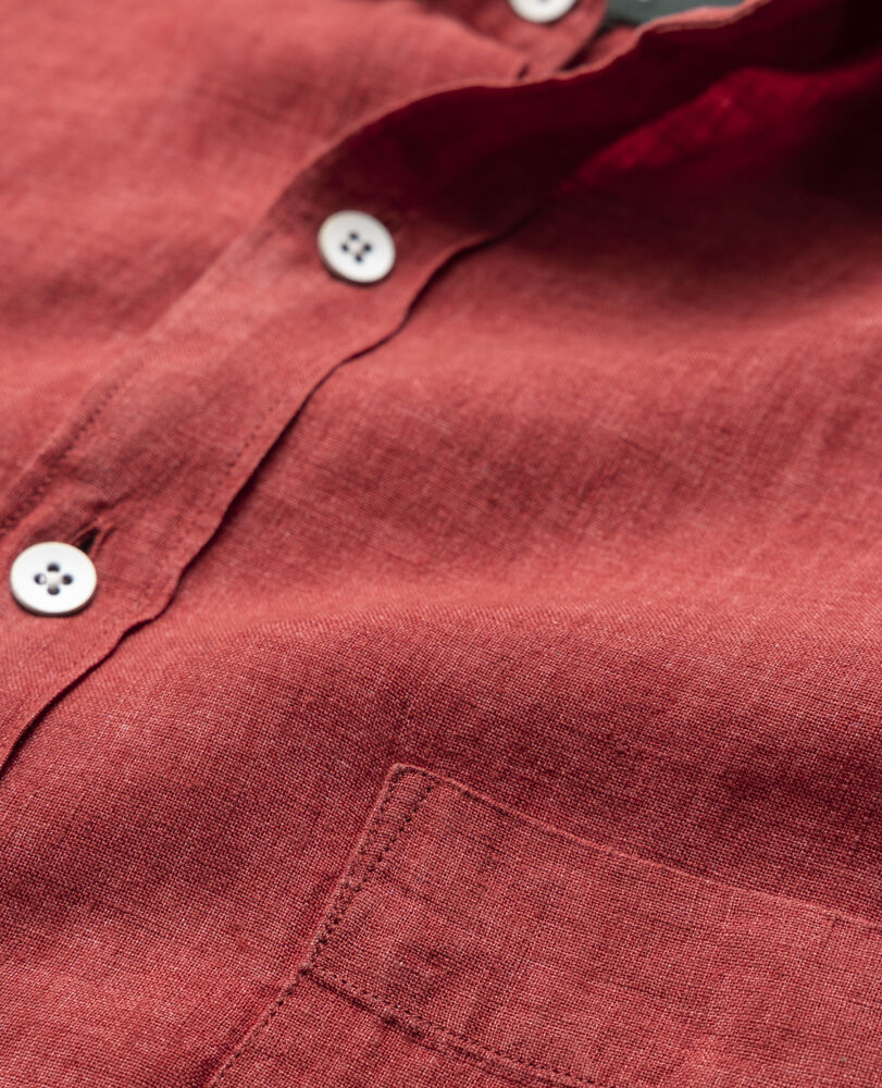 Chemise slim en lin Coromandel/CRABE ROUGE XL, CRABE ROUGE, Detail 2