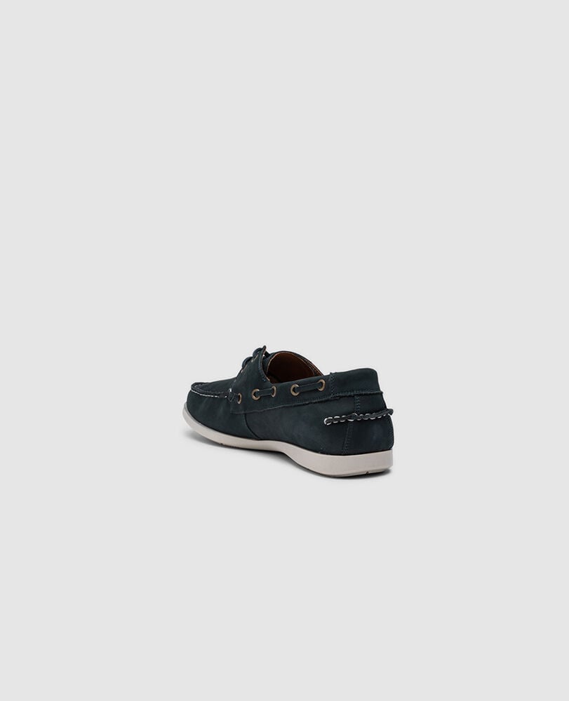 Gordons Bay Boat Shoe, INDIGO, Flat Lay