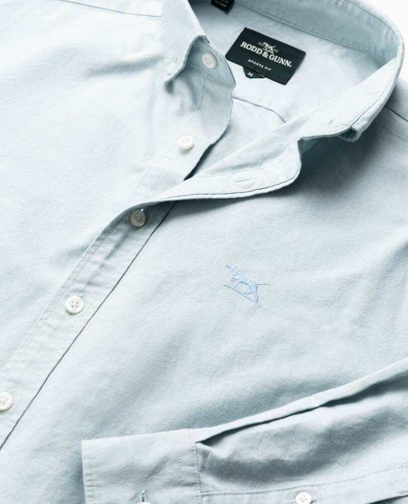 Gunn Oxford Sports Fit Shirt, SEAFOAM, Detail 2