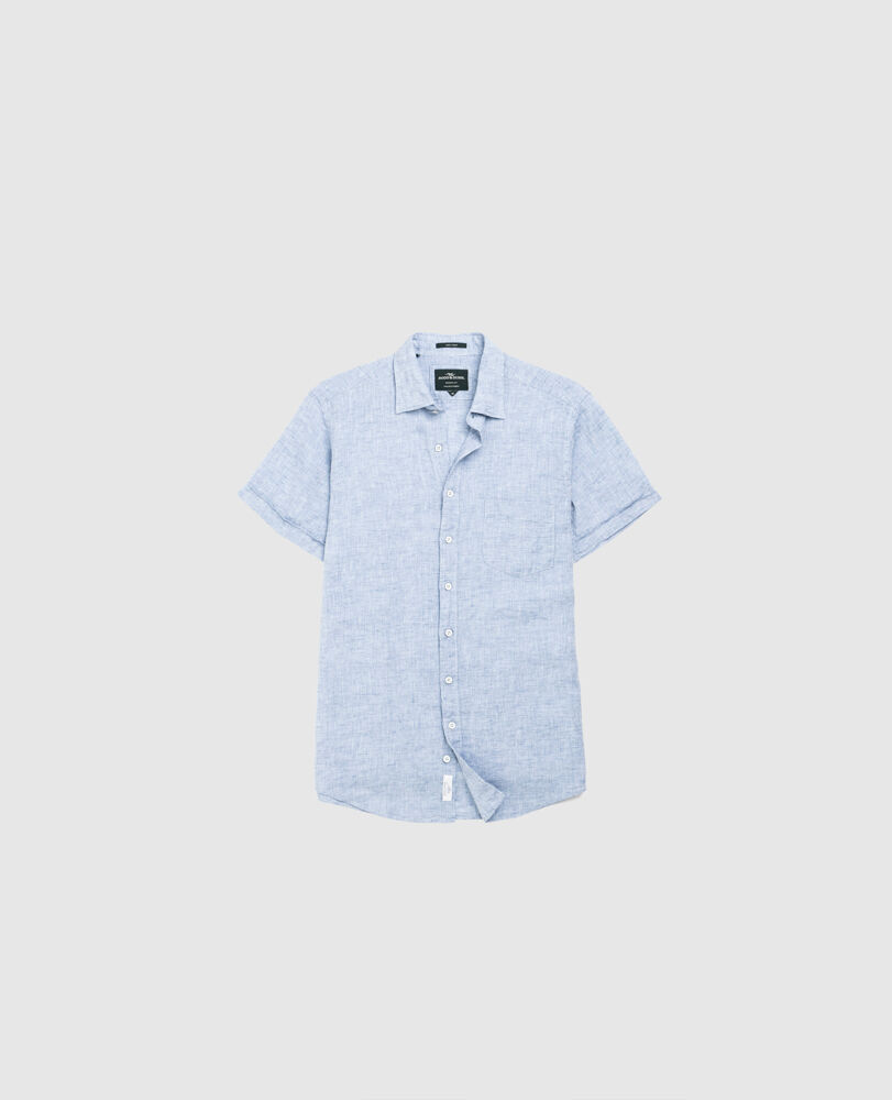 Palm Beach Sports Fit Shirt, DENIM, Flat Lay
