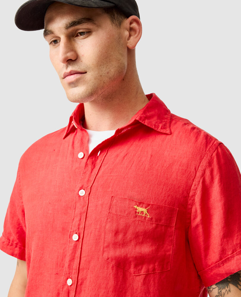 Cathedral Cove Sports Fit Shirt, CHILLI, Detail 3