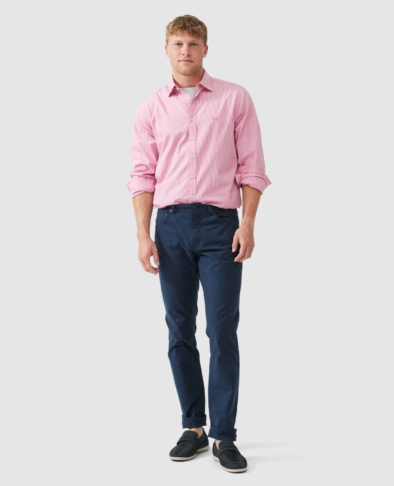 Balmoral Hill Shirt, FUCHSIA, Off Front