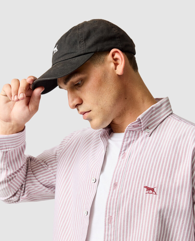 Gunn Oxford Stripe 4 Of Shirt, POPPY, Detail 3