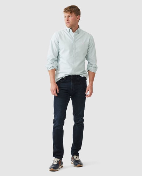 Chemise slim en coton oxford Gunn, SAUGE