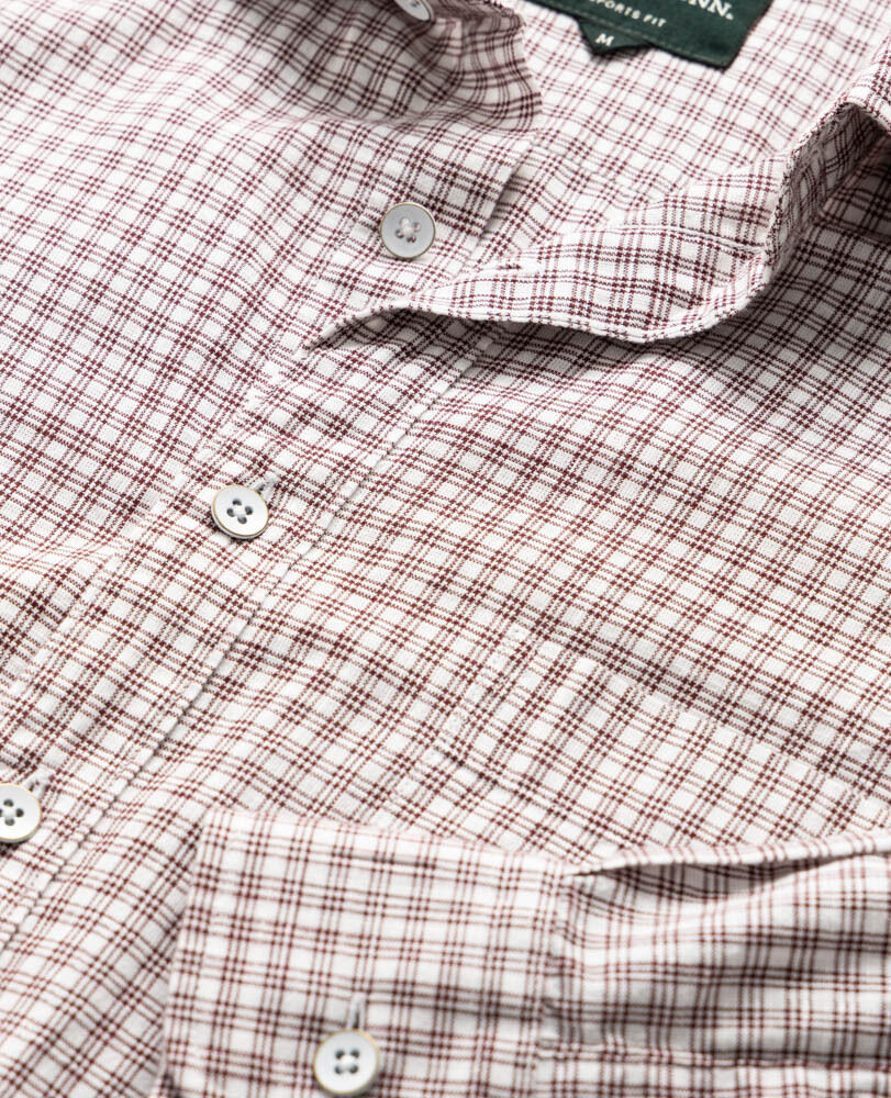 Henley Hill Sports Fit Shirt, MERLOT, Detail 2