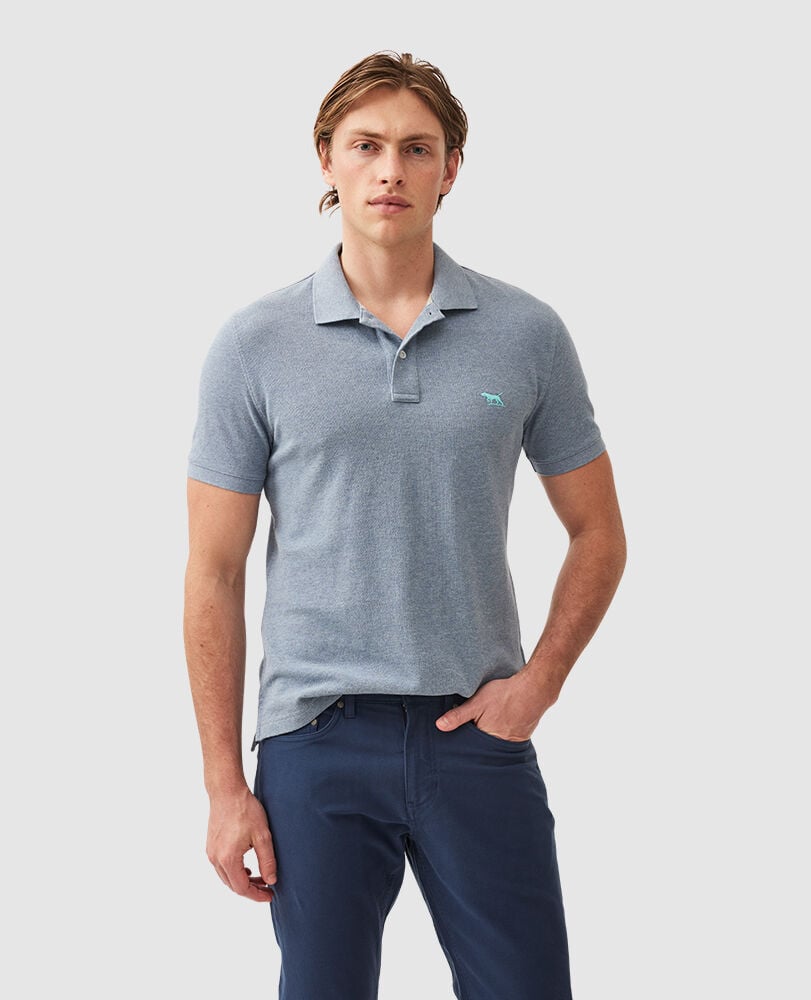 The Gunn Sports Fit Polo, STEEL BLUE, Front
