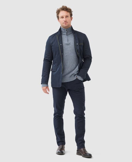 Merrick Bay 1/4 Zip Sweater, INDIGO