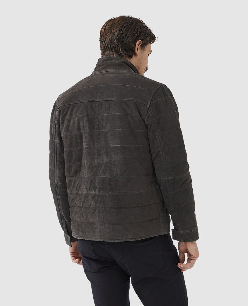 Chalford Leather Jacket, PEAT, Back