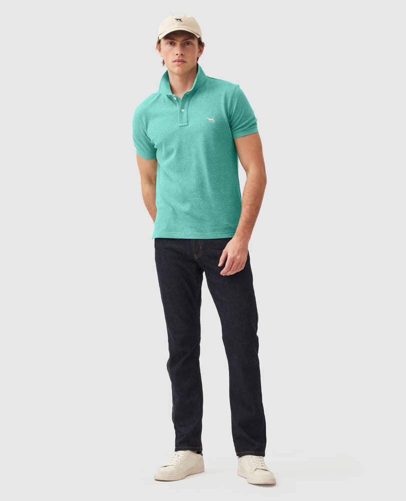 The Gunn Sports Fit Polo, TURQUOISE, Off Front