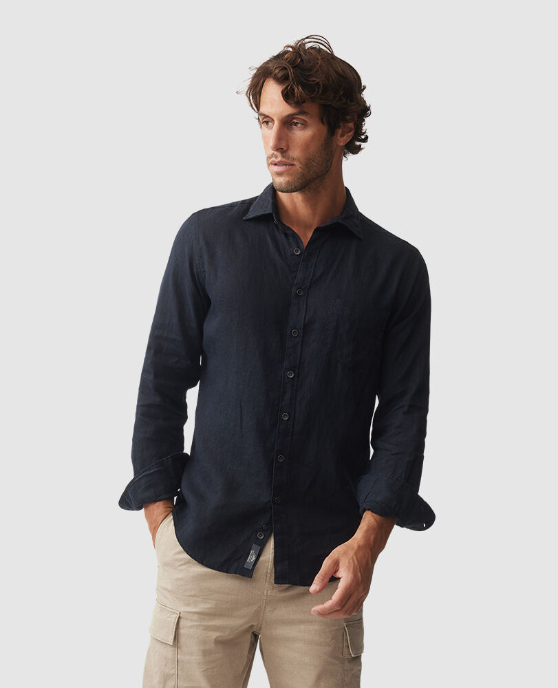 Coromandel Sports Fit Shirt, MIDNIGHT, Front