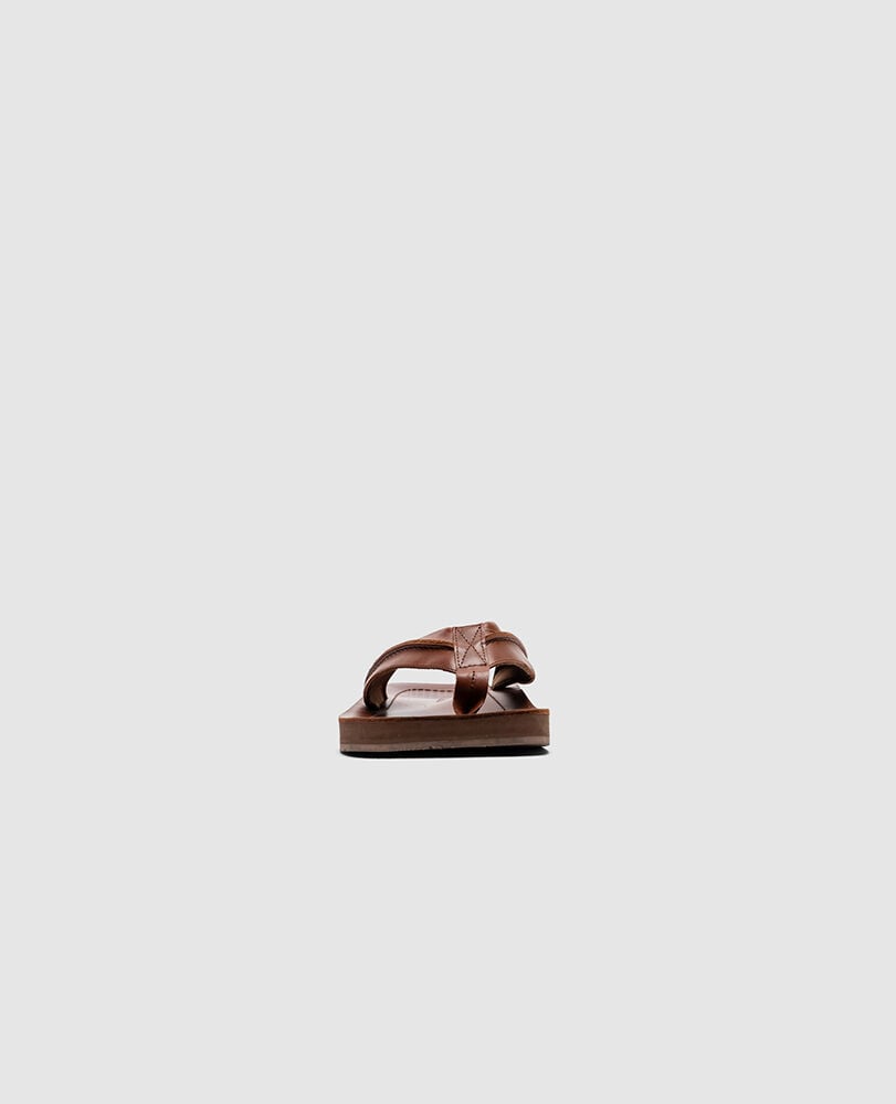Piha Jandal, COGNAC PULL UP, Detail 2