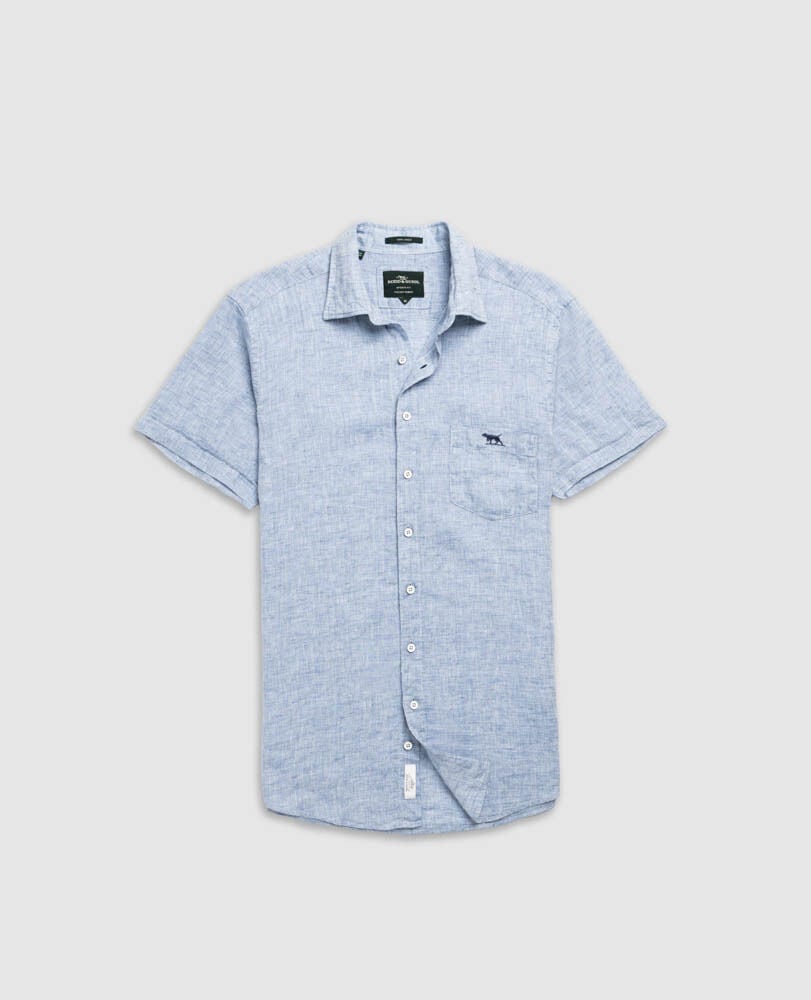 Cathedral Cove Sports Fit Shirt, DENIM, Flat Lay