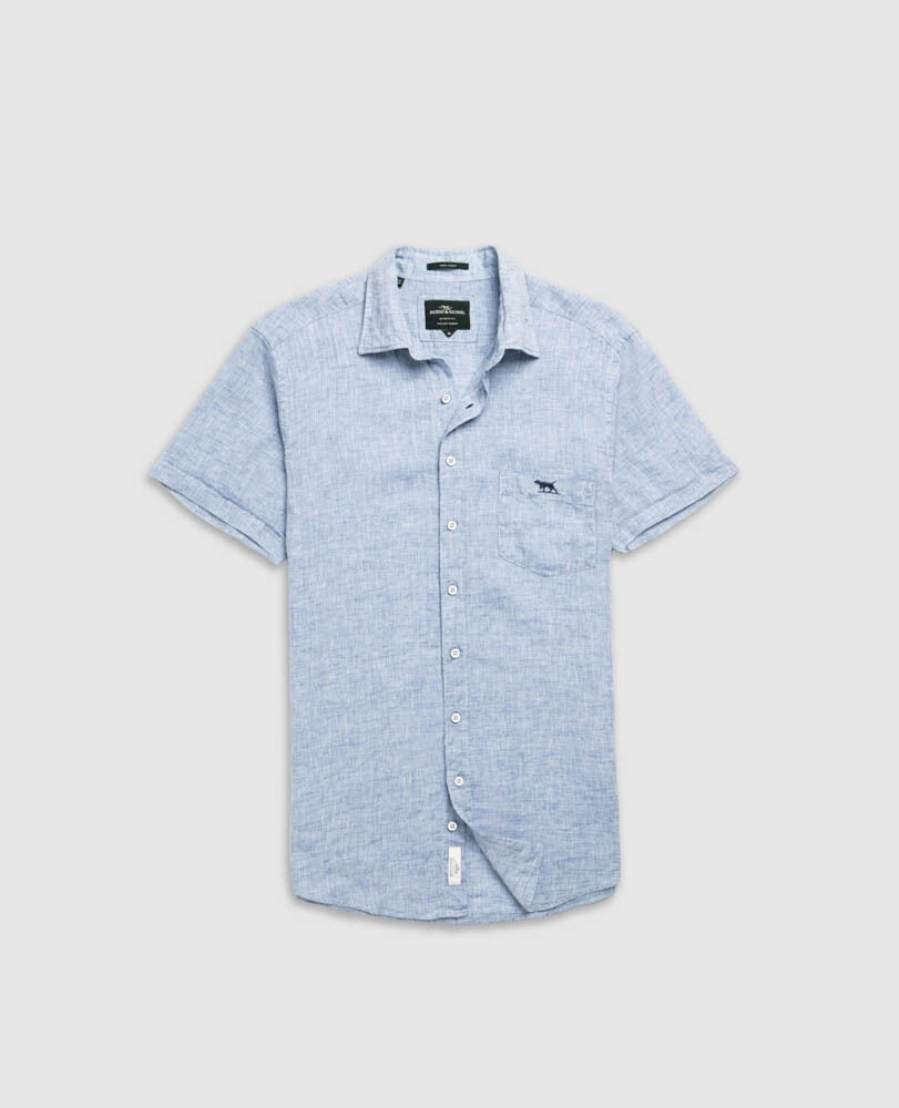 Cathedral Cove Sports Fit Shirt, DENIM, Flat Lay